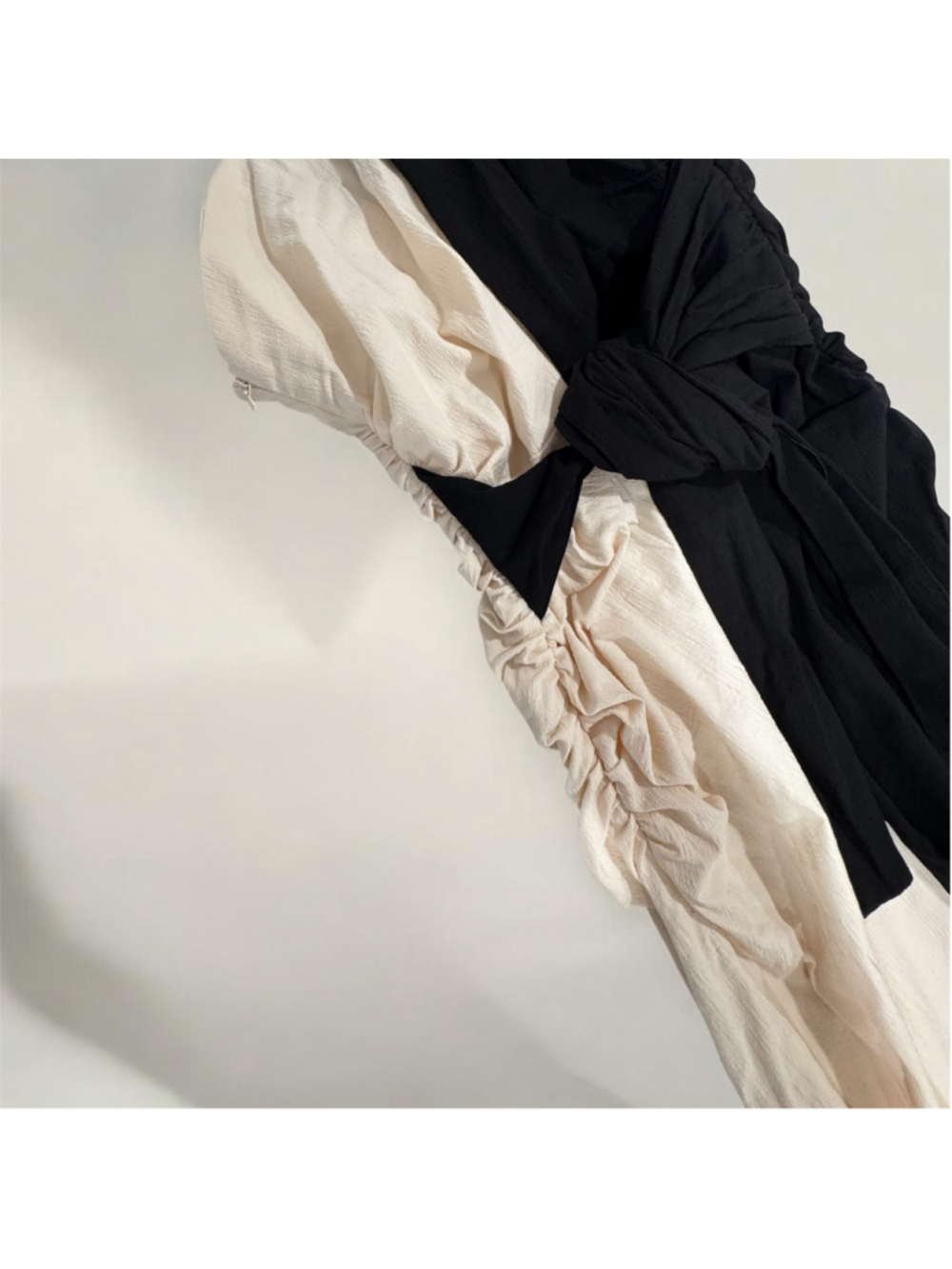 Zara Knotted Combination Midi Dress Size S - Picture 13 of 13